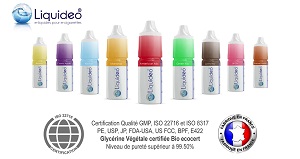 Certification de liquideo Gammes de liquide fabriqué par Liquideo